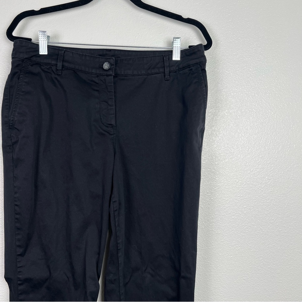 Tommy Bahama Womens Black Tapered Ankle Zip Pants Size 12 Cotton Tencel Stretch - Picture 3 of 7